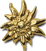 Bild von Zierniete Edelweiss gross gold